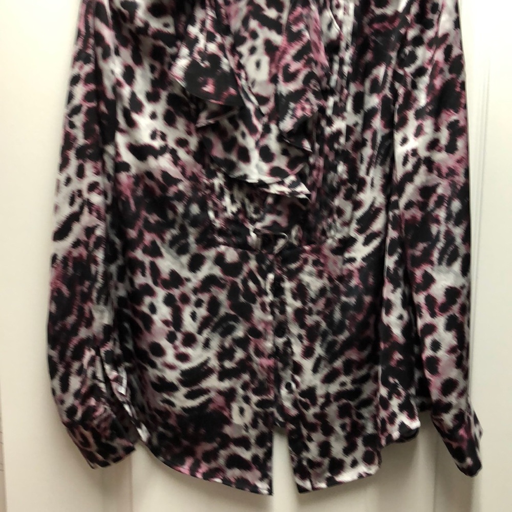 Silk animal print blouse